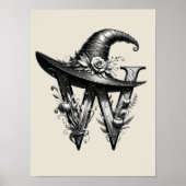Black Hexenhutheft W Custom Initial Poster (Vorne)