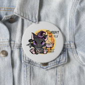 Black Hexenkatze | Halloween Cat Button (Beispiel)
