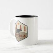 Black Hills National Forest Bear Zweifarbige Tasse (Vorderseite Links)