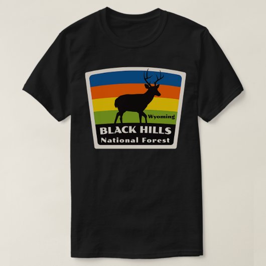 Black Hills National Forest Wyoming Roaming Deh T-Shirt (Design vorne)