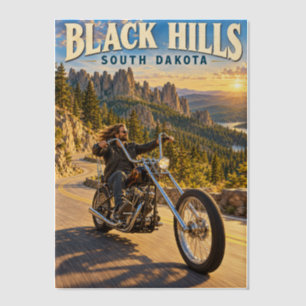 Black Hills South Dakota Chopper Motorrad Reise Pergament Einladungen