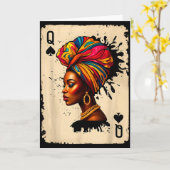 Black History African Melanin Queen Card Proud Gir Karte (Gelbe Blume)