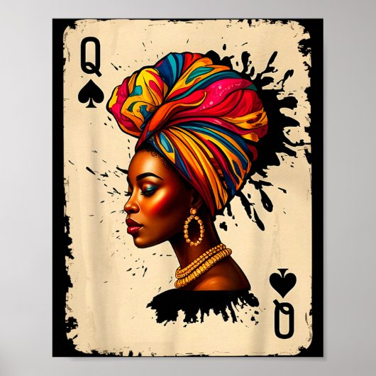 Black History African Melanin Queen Card Proud Gir Poster (Vorne)
