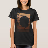Black History Afro Girl Words Melanin African Amer T-Shirt (Vorderseite)