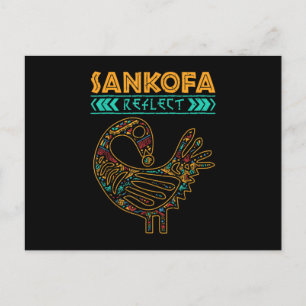 Black History Afrozentric Sankofa Tribal Design Ankündigungspostkarte