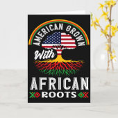 Black History American Grown With African Roots Tr Karte (Gelbe Blume)