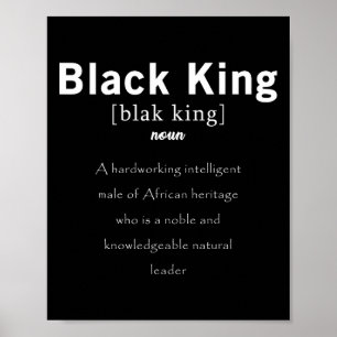 Black History Black King Definition stolz auf Afri Poster