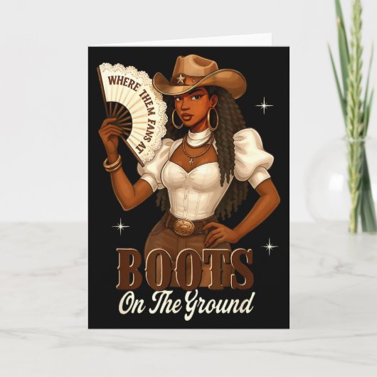 Black History Boots On The Ground Cowgirl Western Karte (Vorderseite)