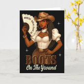 Black History Boots On The Ground Cowgirl Western Karte (Gelbe Blume)