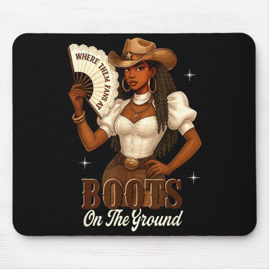 Black History Boots On The Ground Cowgirl Western  Mousepad (Vorne)