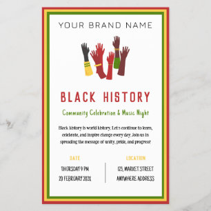 Black History Celebration Event United Business Flyer