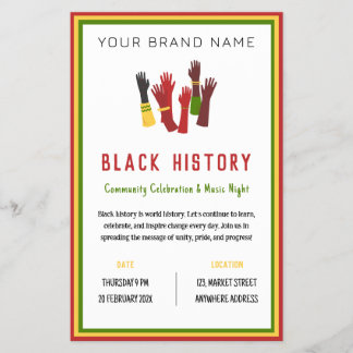 Black History Celebration Event United Business Flyer