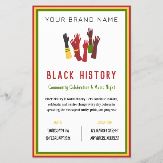 Black History Celebration Event United Business Flyer (Vorne)
