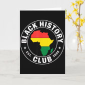 Black History Club Est 2026 Africa Stolz für Männe Karte (Gelbe Blume)