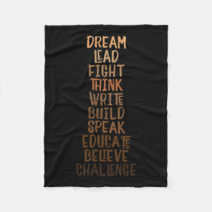 Black History Dream Leight African Pride Men W Fleecedecke