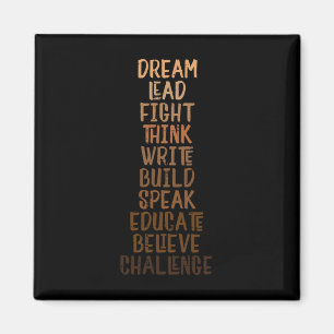Black History Dream Leight African Pride Men W Magnet