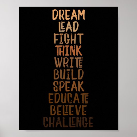 Black History Dream Leight African Pride Men W Poster (Vorne)