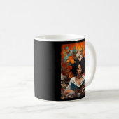 Black History Educated Book Melanin Queen Kaffeetasse (VorderseiteRechts)