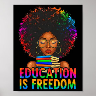 Black History Education Is Freedom Bücher Lehrer W Poster