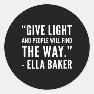 Black History - Ella Zivil Rights Baker African Am Runder Aufkleber