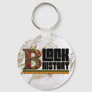 Black History Gold Marmor Schlüsselanhänger Black