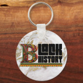 Black History Gold Marmor Schlüsselanhänger Black (Vorderseite)