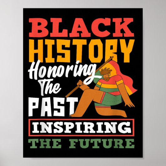 Black History Honoring Past Inspiring Future Poster (Vorne)