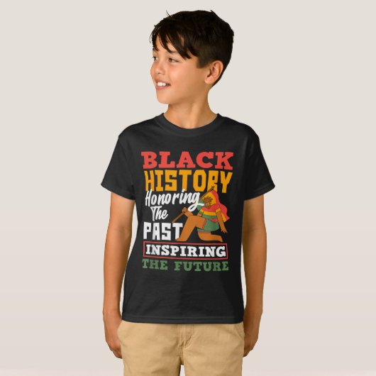 Black History Honoring Past Inspiring Future T-Shirt (Vorne ganz)