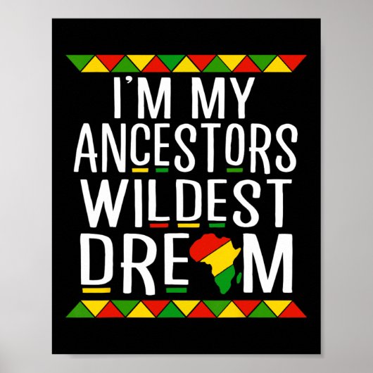 Black History I m My Ancestors Wildest Dream Poster (Vorne)