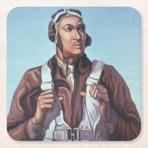 Black History Icons: WW2-Flieger, US-Piloten Rechteckiger Pappuntersetzer