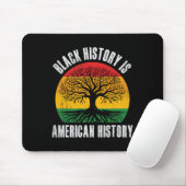Black History Is American History Bhm African Root Mousepad (Mit Mouse)