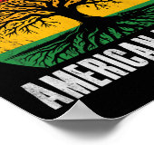 Black History Is American History Bhm African Root Poster (Ecke)