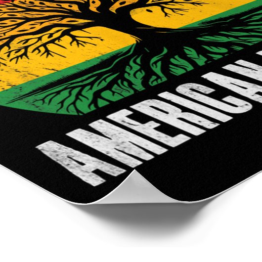 Black History Is American History Bhm African Root Poster (Ecke)