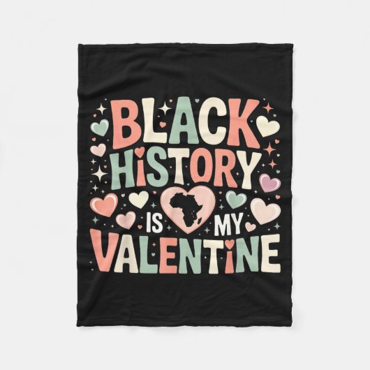 Black History Is My Valentine Month Valentine's Da Fleecedecke (Vorderseite)