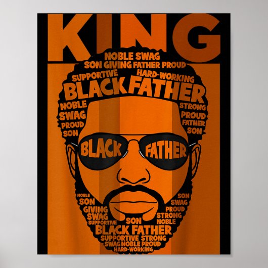 Black History King Father Melanin African American Poster (Vorne)