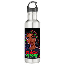 Black History Lady Edelstahlflasche