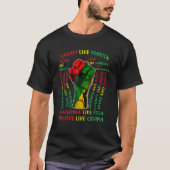 Black History Leaders Fist Hand African American C T-Shirt (Vorderseite)