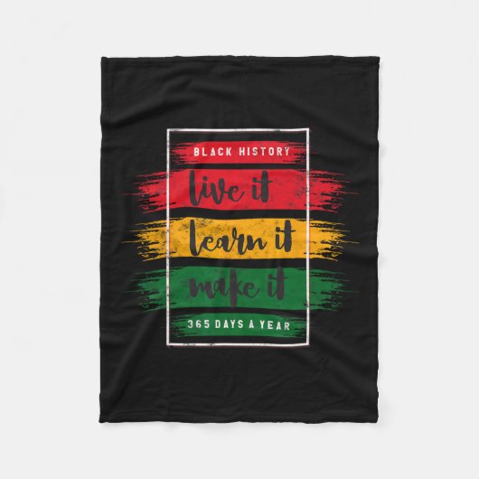 Black History Live erfährt, wie Design schwarz wir Fleecedecke (Vorderseite)