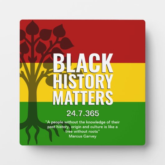 Black History Marcus Garvey Quote BHM Fotoplatte (Vorderseite)