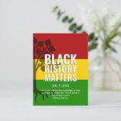 Black History Marcus Garvey Quote BHM Postkarte (Stehend Vorderseite)