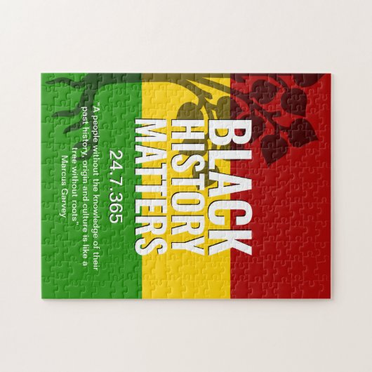 Black History Marcus Garvey Quote BHM Puzzle (Horizontal)