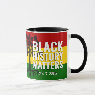 Black History Materie MONOGRAM Marcus Garvey BHM Tasse