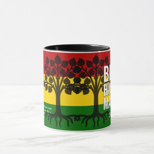 Black History Materie MONOGRAM Marcus Garvey BHM Tasse (Zentrum)