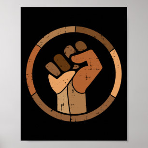 Black History Melanin Fist afrikanischer Priester  Poster