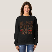 Black History Monat 24 7 BHM Afrikanischer Pride M Sweatshirt (Vorne ganz)