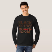 Black History Monat 24 7 BHM Afrikanischer Pride M T-Shirt (Vorne ganz)