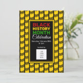 Black History Monat ADD LOGO FOTO Einladung (Stehend Vorderseite)