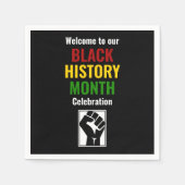 BLACK HISTORY MONAT Begrüßungsfeier Serviette (Vorderseite)