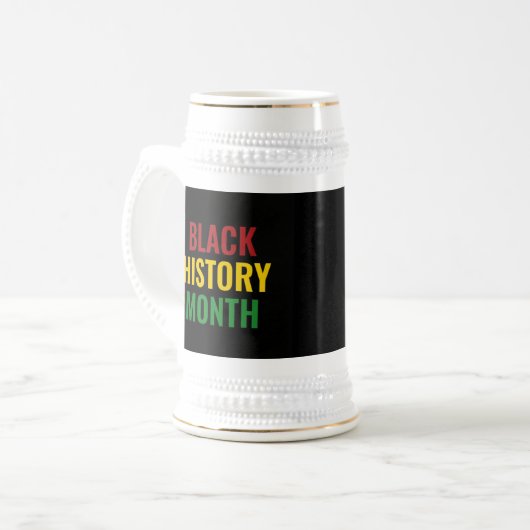 Black History Monat BHM Bierglas (Vorderseite Links)
