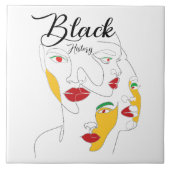 Black History Monat BHM Fliese (Vorderseite)